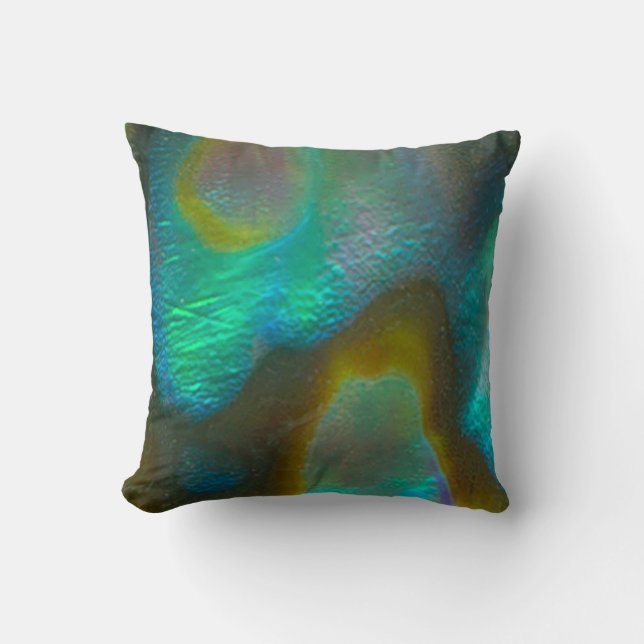 Almofada Olmo Shell do verde azul (Frente)