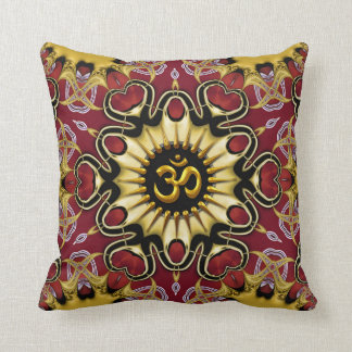 Almofada Om Love Hearts Red & Dourado Cushion / Travesseiro