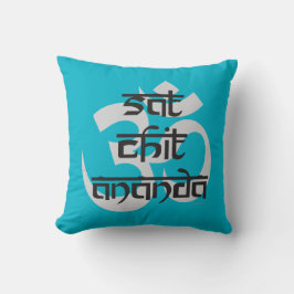 Almofada Om Sat Chit Ananda - Unesco Mantra Teal