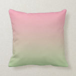 Almofada "Ombre cor-de-rosa e verde"<br><div class="desc">"Travesseiro decorativo de Ombre cor-de-rosa e verde"</div>