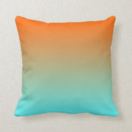 Almofada Ómbre Laranja-Aqua Claro