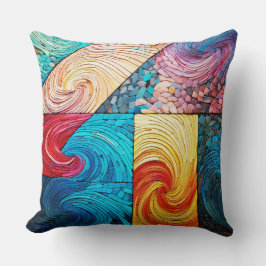 Almofada onda colorida