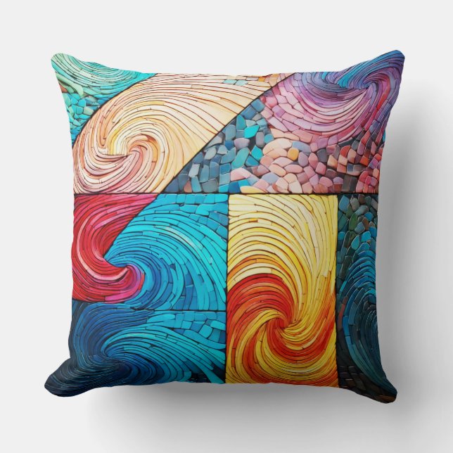 Almofada onda colorida (Frente)