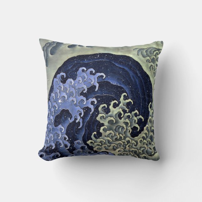 Almofada Onda Feminina de Hokusai (Frente)