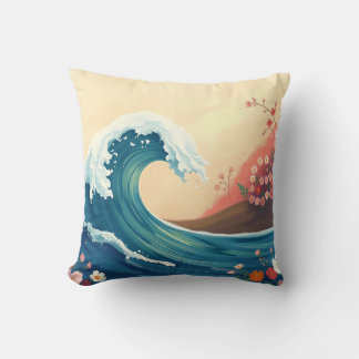 Almofada Onda Oceânica Impressionista