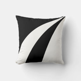 Almofada Ondas abstratas elegantes em preto e branco