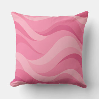 Almofada Ondas Abstratas Rosa Suave