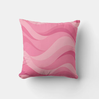 Almofada Ondas Abstratas Rosa Suave