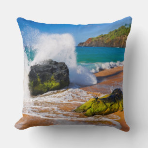 Almofada Ondas batem na praia, Havaí