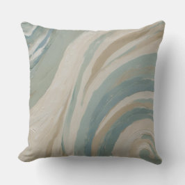 Almofada Ondas Bege Creme Azul Turquesa Verde