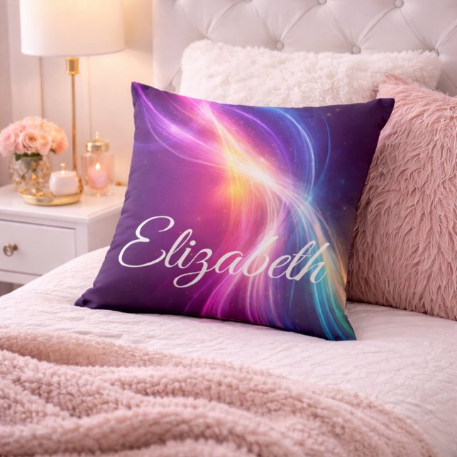 Almofada Ondas de Luz Suave Resplandecente (Criador carregado)