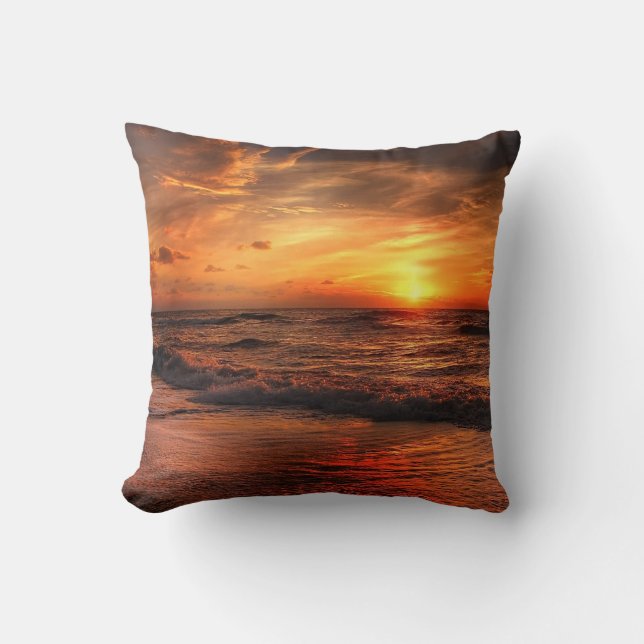 Almofada Ondas do Mar Sunset (Frente)