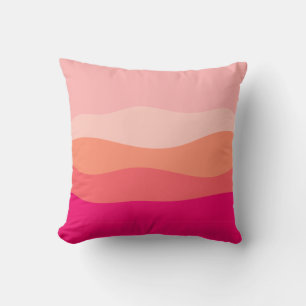 Almofada Ondas Em Camadas Blush Cor-De-Rosa