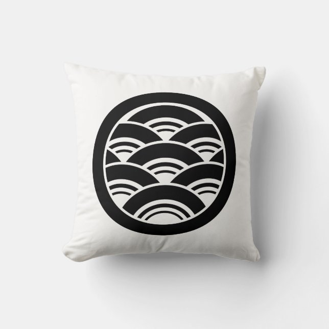 Almofada Ondas sobrepostas em círculo (Frente)