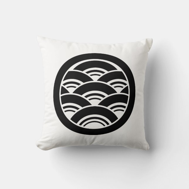 Almofada Ondas sobrepostas em círculo (Frente)