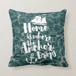 Almofada Onde as gotas da âncora citam
