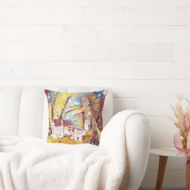 Almofada Onde Os Unicórnios Tocam Arte Pop, Cushion (Sofá)