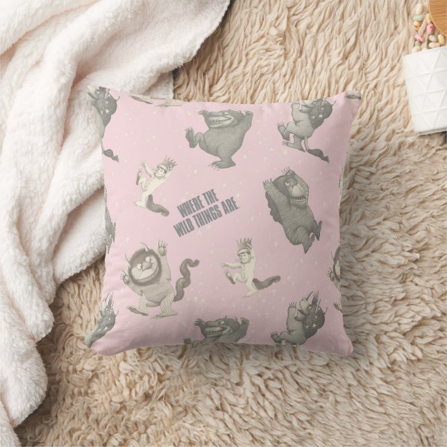 Almofada Onde Vivem os Monstros Padrão Estrela Rosa (Cobertor)