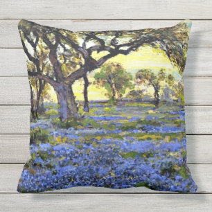 Almofada Onderdonk - Árvore de Carvalho Vivo e Bluebonnets
