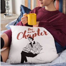 Almofada One More Chapter Red Script l Book Lovers & Reader