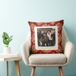 Almofada One Photo Custom Holiday Snowflake 