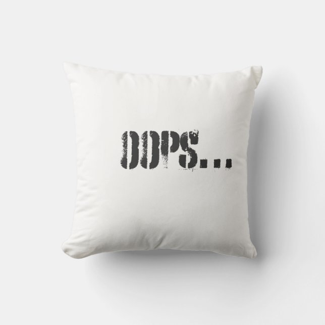 Almofada Oops… Camiseta Minimalista Divertida (Frente)
