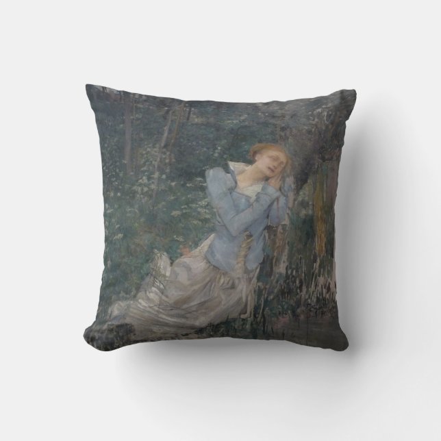 Almofada Ophelia (Weeping Woman) (por Jules Bastien-Lepage) (Frente)