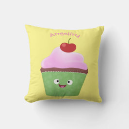 Almofada Óptica ilustração do desenho animado do cupcake fe
