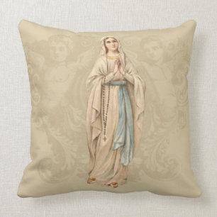 Almofada Oração Católica de Nossa Senhora de Lourdes Ang