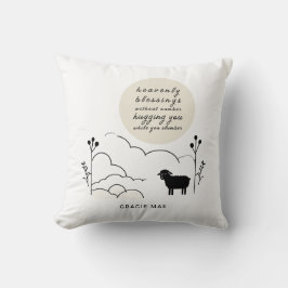 Almofada Oração de Bênçãos Pesadas | Cores Neutras | Ovinos