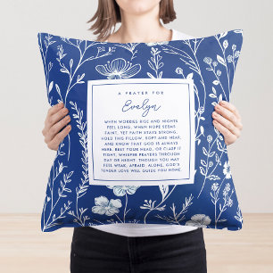 Almofada Oração Moderna, Mantenho, Escritura Azul