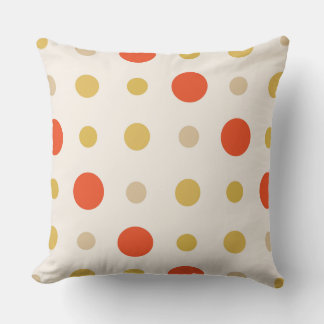 Almofada Orange and yellow polka dots