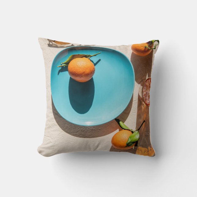 Almofada Orange fruit on plate (Frente)