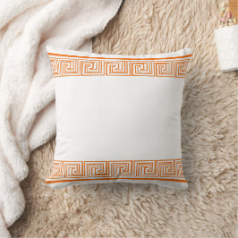 Almofada Orange Grecian Frieze Pattern
