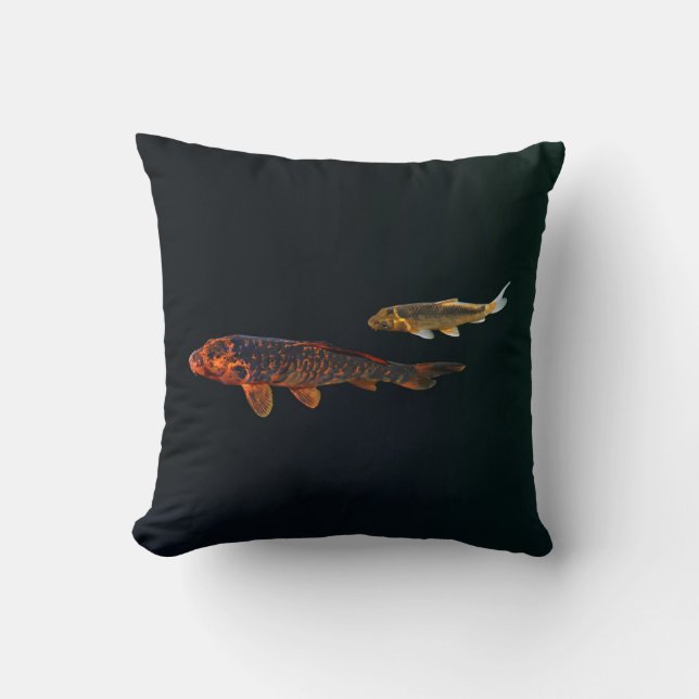 Almofada Orange Koi e Dourado Koi (Frente)
