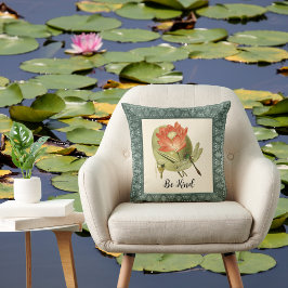 Almofada Orangular Red Lily Dragonfly e Be Kind Vintage