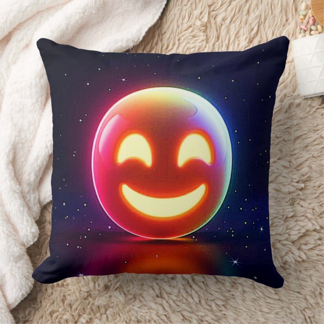 Almofada Orb Emoji Feliz e Brilhante (Cobertor)