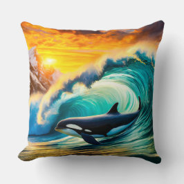Almofada Orca Solo Wave Barrel, Design por Rich AMeN Gill