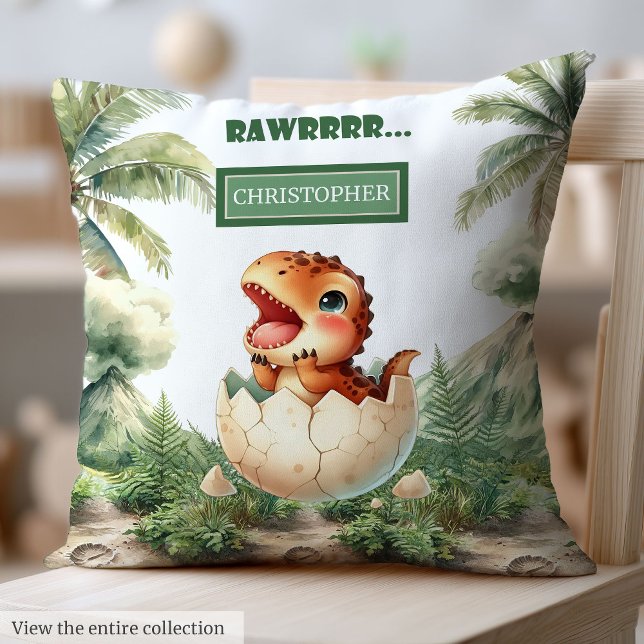 Almofada Órfago Único Jovem Dinossauro Travesseiro Bebê Gif (Unique Hatching Soon Baby Dinosaur Baby Pillow Gift)