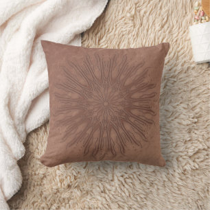 Almofada Orgânico BOHO Estilo de vida Sunburst Mandala