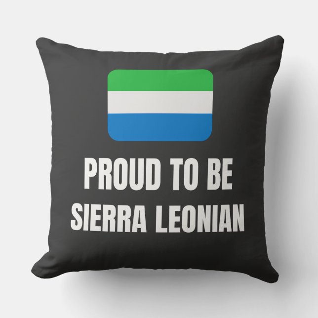 Almofada Orgulho de ser Serra Leoa (Frente)