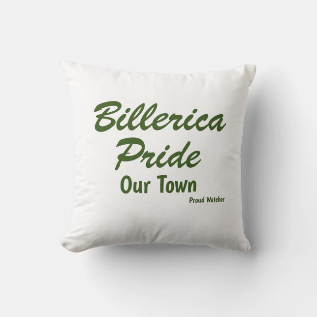 Almofada Orgulho do Orgulho da Cidade de Billerica (Frente)