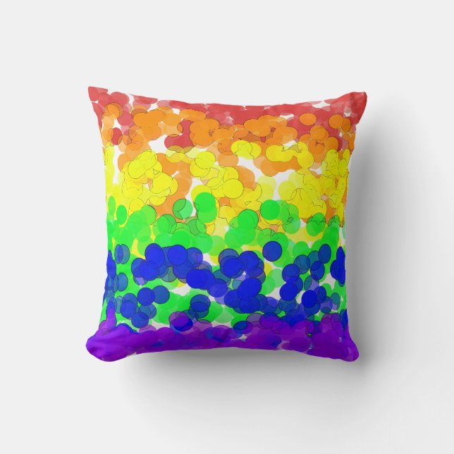 Almofada Orgulho gay Bokeh Flag (Frente)