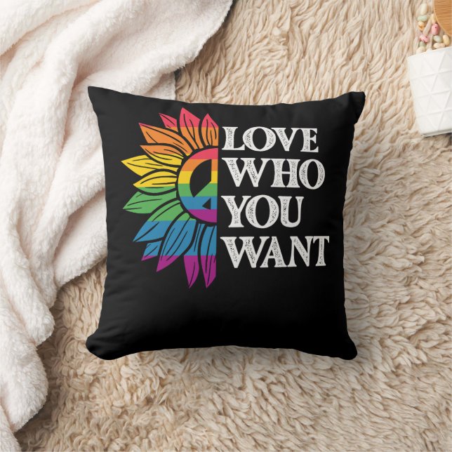 Almofada Orgulho LGBT Ame Quem Você Quer Gay Lésbica (Cobertor)