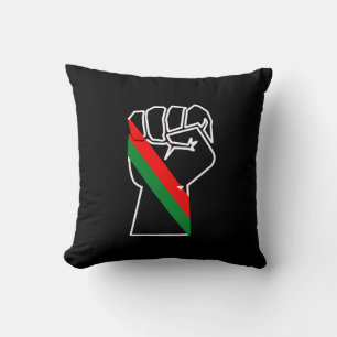 Almofada orgulho negro punho vermelho verde bandeira pan-af
