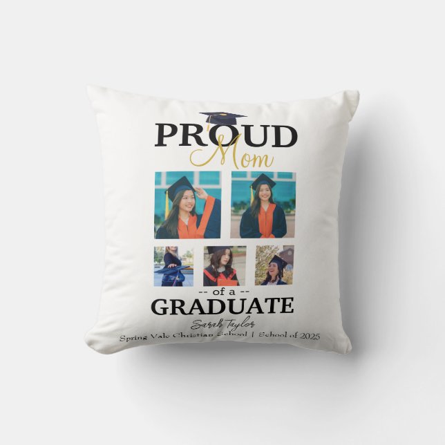 Almofada Orgulhosa mãe de graduado 2025 (Frente)