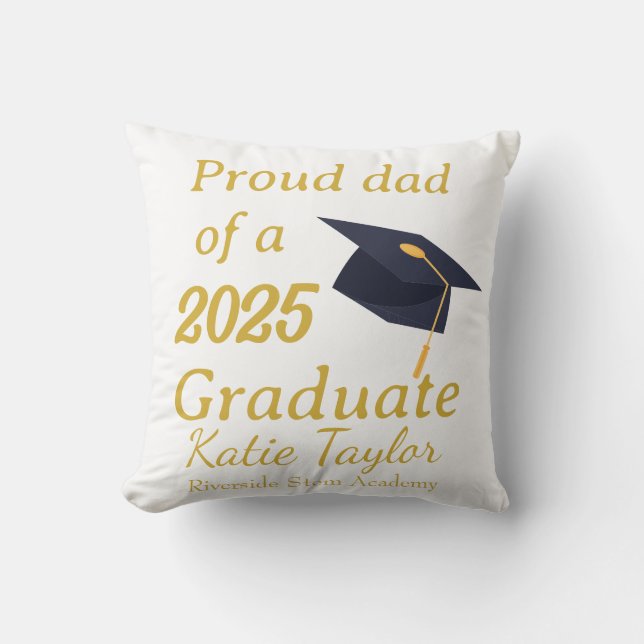Almofada Orgulhoso pai de graduado  (Frente)