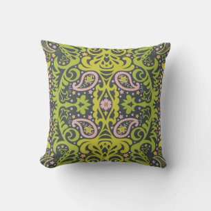 Almofada Oriental Bliss: Paisley Floral Pattern