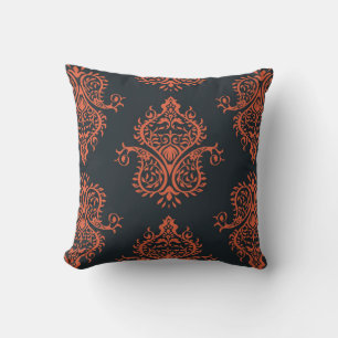 Almofada Oriental damask: padrão de colheita mediterrânico.