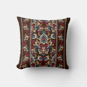 Almofada Oriental Vintage Arabesque Ikat Floral Patterno